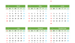 Download 12 month printable Calendar 2024 A5 Vertical (24Y166)