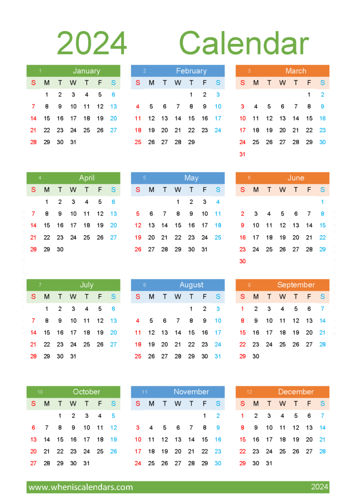 Download printable weekly Calendar 2024 A5 Vertical (24Y168)