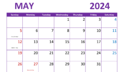 Blank Monthly Calendar Printable April 2024 A4301