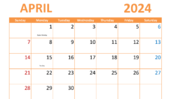 May 2024 Printable Calendar Page M5306