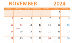 November planner Template 2024 N1308