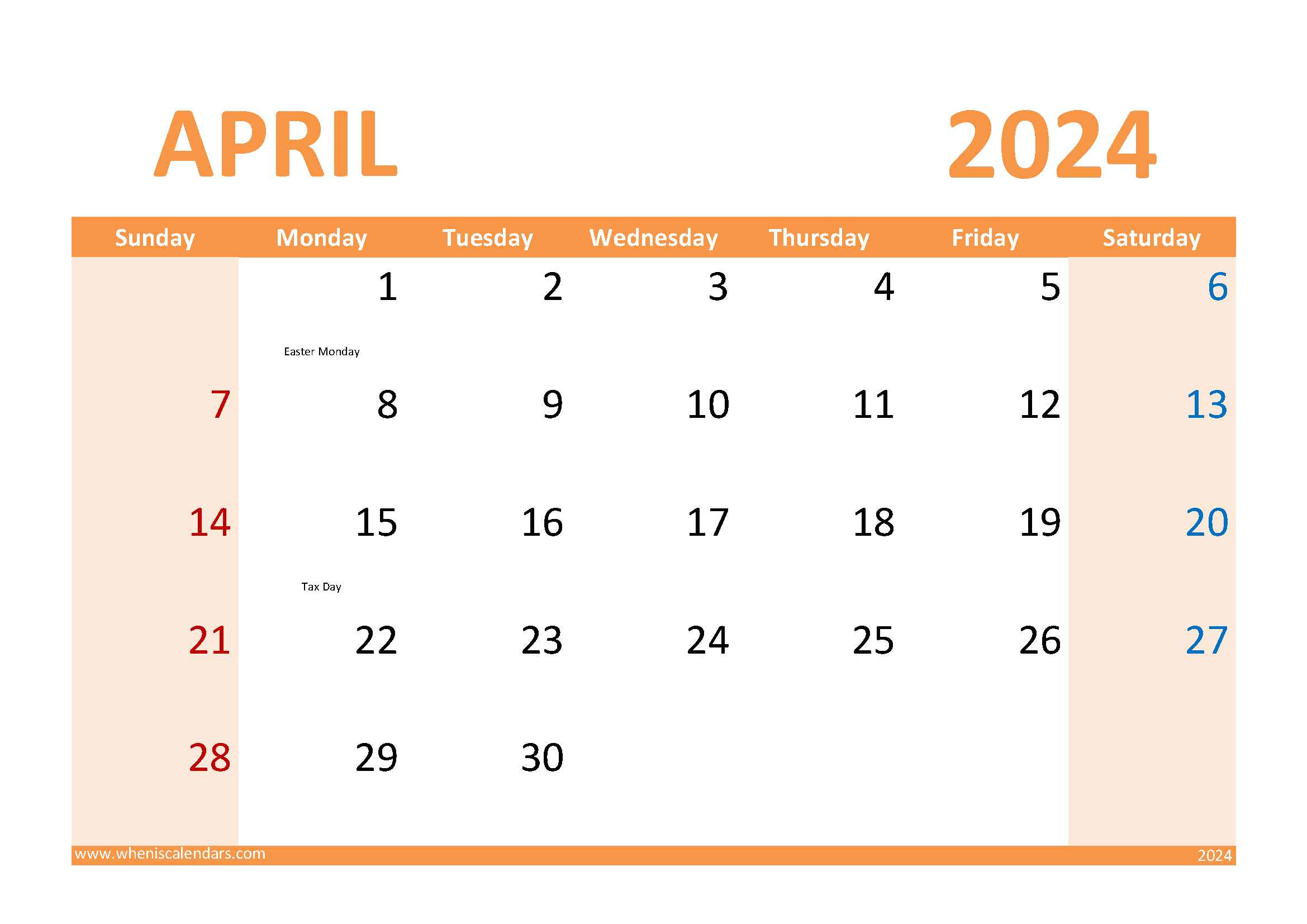 Download May 2024 Holidays and special days A4 Horizontal 54030