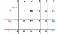 Download January 2024 Calendar editable A4 Vertical J4031