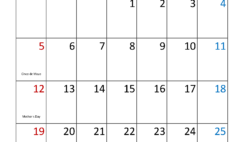 Printable May Calendar 2024 Free M5311