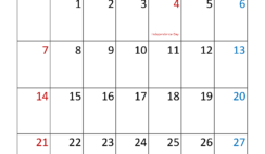 Printable July Calendar 2024 Free J7311