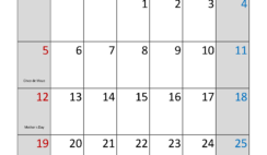 May 2024 Calendar Blank Printable M5314