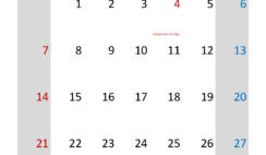 July 2024 Calendar planner Printable J7315