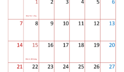 Download January 2024 Calendar Free A4 Vertical J4041