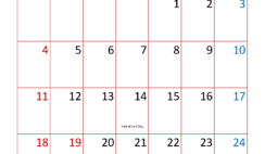 Free Blank Calendar February 2024 F2321