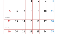 Free Blank Calendar May 2024 M5321