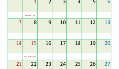 Download Free Printable January 2024 Calendar with Holidays A4 Vertical J4047