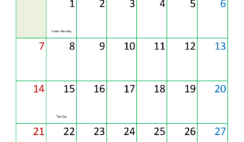 Calendar Print out April 2024 A4328