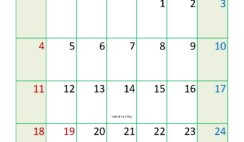 Print Blank Calendar February 2024 F2329