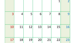 Print Blank Calendar March 2024 M3329
