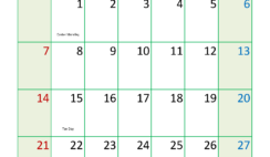 Print Blank Calendar April 2024 A4329
