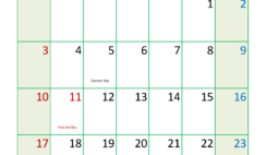 Print Blank Calendar November 2024 N1329