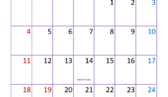 2024 February month Calendar Printable F2331
