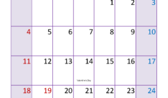 Blank February Calendar Printable 2024 F2334