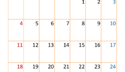 August Calendar Blank 2024 A8336