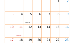 November Calendar Blank 2024 N1336