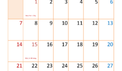 Download Free Printable Calendar Jan 2024 A4 Vertical J4058