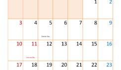 2024 November Calendar Holiday N1338