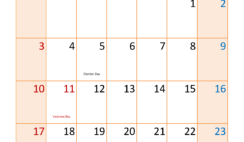 November 2024 Calendar horizontal N1339