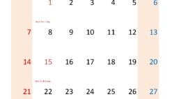 Download Blank January Calendar 2024 A4 Vertical J4060