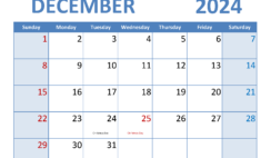 Free Dec 2024 Calendar Printable D1349