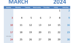 March 2024 appointment Calendar Printable M3350