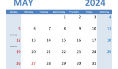 May 2024 appointment Calendar Printable M5350