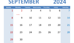 September 2024 appointment Calendar Printable S9350
