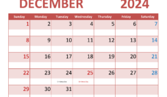 Calendar Dec 2024 Free Printable D1352