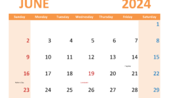 2024 June schedule Template J6370