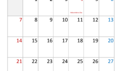 Printable Calendar Template July 2024 J7372