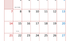 Free Calendar Template 2024 April A4383