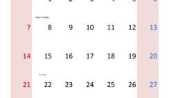 April 2024 Printable Blank Calendar A4385