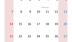 July 2024 Printable Blank Calendar J7385