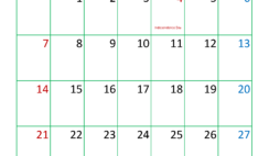 July Blank Printable Calendar 2024 J7386