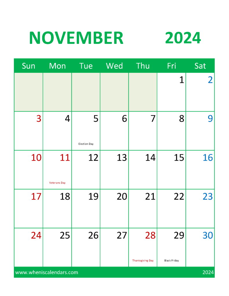 Download November Template 2024 Letter Vertical 114108