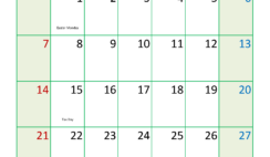 small Printable April 2024 Calendar A4389