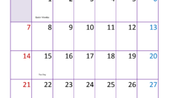 Printable Weekly Calendar April 2024 A4393