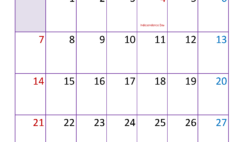 Printable Weekly Calendar July 2024 J7393