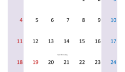 Calendar with Holidays February 2024 F2395