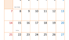 2024 April Printable Calendar Free A4398