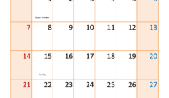 Calendar April 2024 Blank A4399