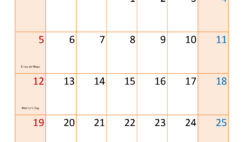 Calendar May 2024 Blank M5399
