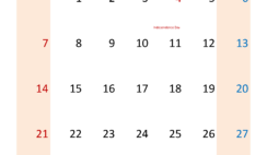 July 2024 Printable Calendar with lines J7400